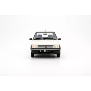 PEUGEOT 205 JUNIOR WHITE (Blanc Meije POWT) 1988 OttO mobile 1:18 Resinemodell (Türen, Motorhaube... nicht zu öffnen!)